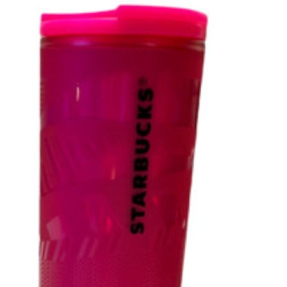 Starbucks Tumbler Cup Cold Soft Touch Sip Lid Pink - Picture 5 of 15
